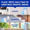 Zevo Flying Insect Indoor Light Fly Trap Starter Kit, Catches House Flies, Fruit Flies, Gnats & More - 1 Trap + 2 Refills - 3 of 4
