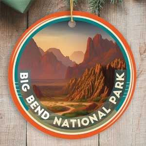 Big Bend National Park Retro Style Ornament, Texas Tourist Attraction and Gift| OrnamentallyYou - 1 of 4