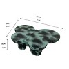 47'' Curved Butterfly Fiberglass Artistic Coffee Table, Modern Sculptural Coffee Table with Limestone Texture for Living Room Office-Coolbibila - 4 of 4