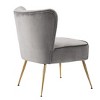 WestinTrends Phoebe Upholstered Tufted Velvet Accent Chair With Metal Leg - 4 of 4