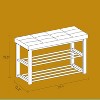 Shoe Bench, Entryway Shoe Rack with Foam Padded Seat, Linen, Metal Frame - Ideal for Living Room and Hallway - 4 of 4