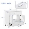 NicBex 29.8" Bathroom Storage Cabinet without Sink, Bathroom Vanity, 1 Drawer and 1 Spacious Cabinet for Bathroom, White - 4 of 4