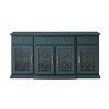 Bella Depot Classic Fretwork Detailed Sideboard with 4 Glass-Doors - 3 of 4