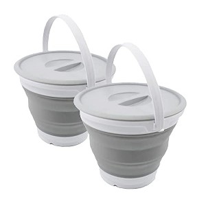 SAMMART Collapsible Plastic Bucket with Lid 5.5L (1.4 Gallon) - 1 of 4