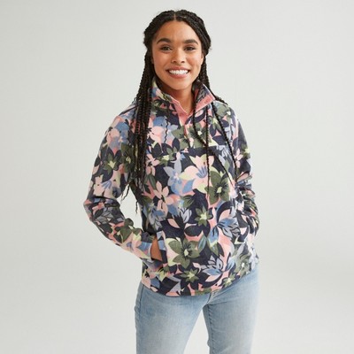 Vera Bradley Women's Fleece Sporty Fleece Pullover Rosa Camo : Target