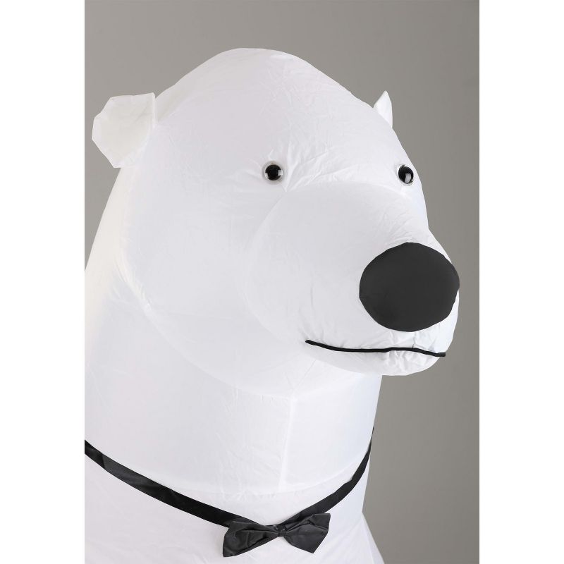 HalloweenCostumes.com One Size Fits Most   Inflatable Adult Polar Bear Costume, Black/White, 3 of 5