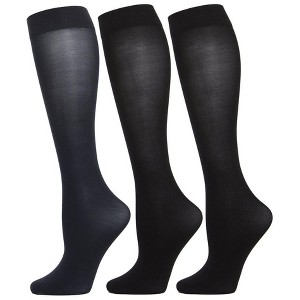 Memoi Solid Microfiber Trouser Socks 3 Pack - 1 of 1