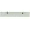 vidaXL Floating Shelves 2 pcs Glass 23.6 in.x3.9 in. 0.3 in. - 4 of 4