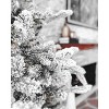 King Of Christmas Snow Flocked Hinged Slim Artificial Christmas Tree Unlit, Queen Flock Xmas Tree - 3 of 4