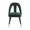 TOV Furniture Petra 19.3" Transitional Velvet Side Chair in Green - 3 of 4