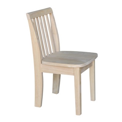 Eco-Friendly Traditional Parawood Mission Kids' Chairs, Unfinished - Set of 2