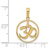 Black Bow Jewelry 14k Yellow Gold OM Yoga Symbol Pendant, 16mm - 3 of 4