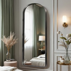 Spassway 71"H x 33"W Arched Versatile Decorative Aluminum Alloy Mirror Art Designs for Living Room Bedroom Entryway Office Home Black/Gold Available - 1 of 4