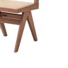 18" Velentina Dining Chair Rattan and Natural Finish - Acme Furniture: Linen Upholstery, Curved Back - 4 of 4