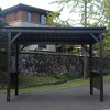 6.5x12 FT Hardtop Grill Gazebo,Galvanized Steel Roof BBQ Canopy With Side Shelves And Hooks-Maison Boucle - 3 of 4
