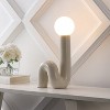 JONATHAN Y Katya Scandinavian Minimalist Ceramic Spiral Tube LED Table Lamp - 2 of 4