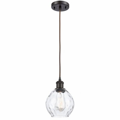 Waverly - 1 Light Cord Hung Mini Pendant In Industrial Style-9 Inches Tall and 6 Inches Wide