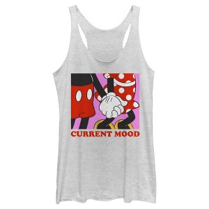 Women's Mickey & Friends Valentine's Day Current Mood Racerback Tank Top - 1 of 4