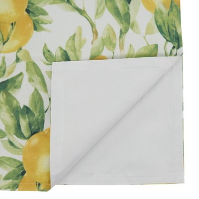 Vibrant Lemon Printed Polyester Table Runner