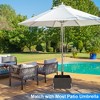 Tangkula 150lbs Patio Umbrella Base Stand Wheels Planter Outdoor Heavy Duty Garden Black - 3 of 4