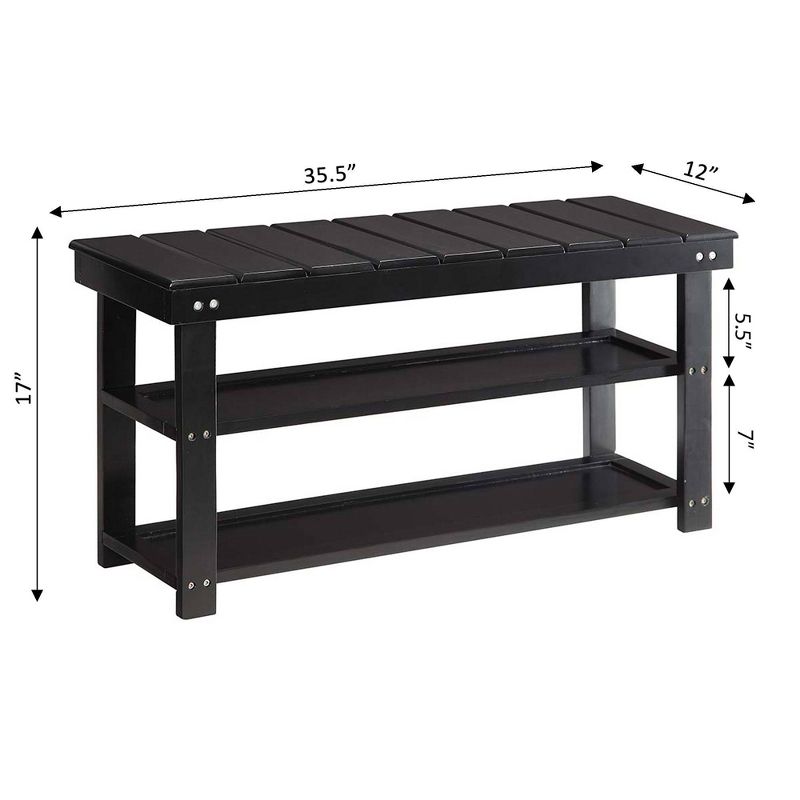 Oxford Utility Mudroom Bench with Shelves - Breighton Home, 5 of 13