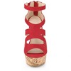 Allegra K Women's Platform Peep Toe Strappy Back Zip Wedge Heel Sandal - 2 of 4