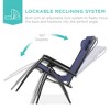 Best Choice Products Folding Zero Gravity Recliner Patio Lounge Chair w/ Canopy Shade, Headrest, Tray - 3 of 4