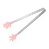 Unique Bargains Stainless Steel Silicone Tips Hand Shape Kitchen Cooking Food Tongs - 3 of 4