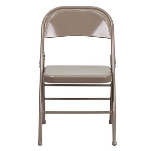 Riverstone Furniture Collection Metal Folding Chair Beige