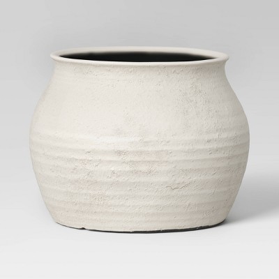 Sun Bleached Composite Indoor Outdoor Planter Pot 14"x14" Cream - Threshold™ designed with Studio McGee