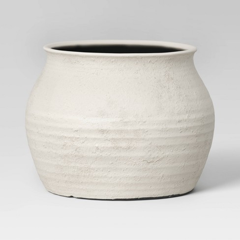 Sun Bleached Composite Indoor Outdoor Planter Pot Cream - Threshold™ designed with Studio McGee - image 1 of 4