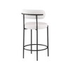 Meridian Furniture,Beacon Cream Vegan Leather Seat Stool, Set of 2 - 2 of 4
