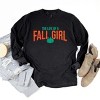 The Life Of A Fall Girl Puff/Glitter - Womens Garment Dyed Long Sleeve - 3 of 3