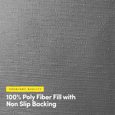 Gray Tufted Non-Slip Rocking Chair Cushion Set