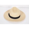 Anna-Kaci Wide Brim Straw Fedora Sun Hat with Black Band Lightweight Packable Summer Panama Hat for UV Protection - 4 of 4