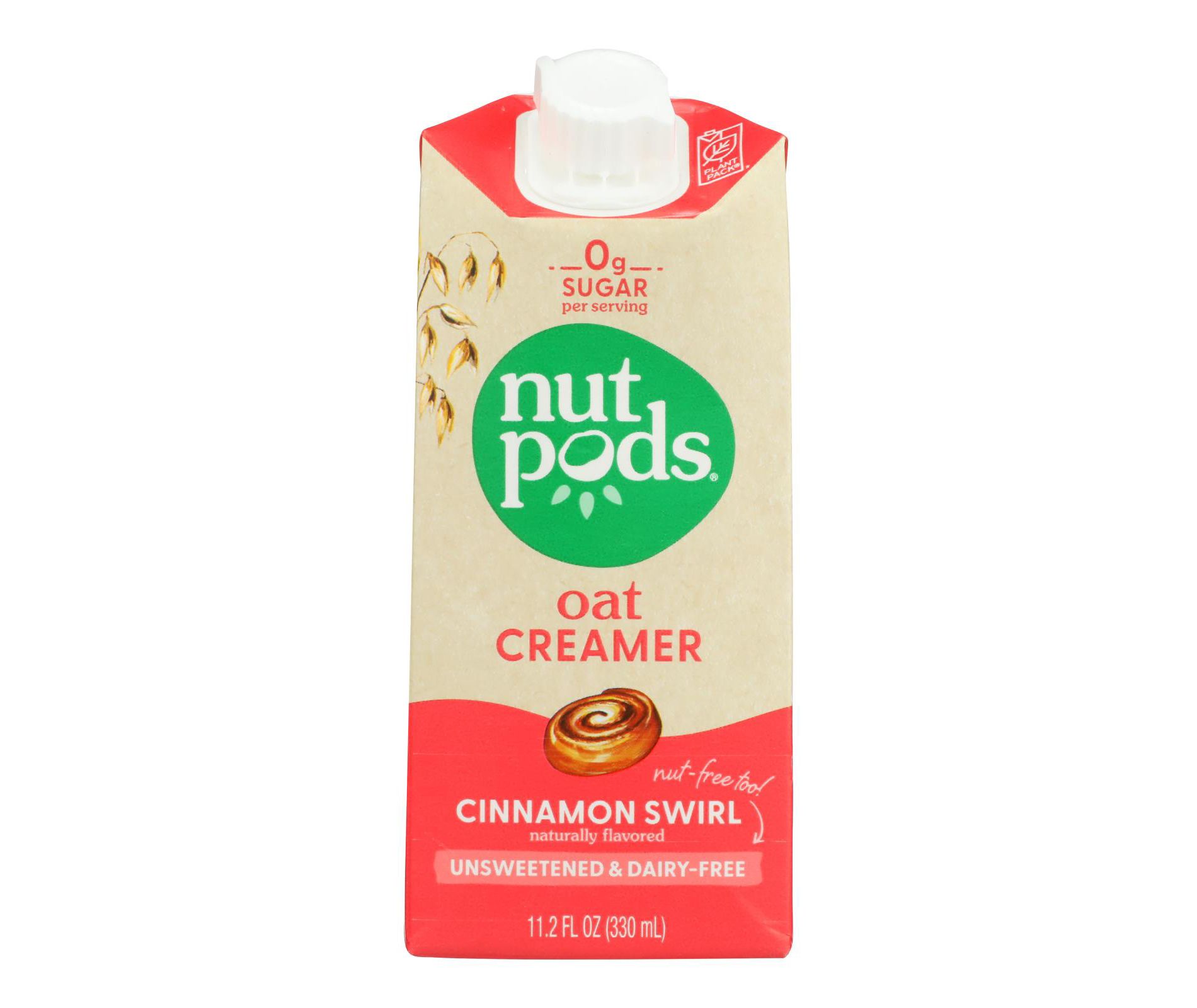 Nutpods Unsweetened & Dairy Free Cinnamon Swirl Oat Creamer - Case of 12/11.2 oz