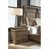 Markenburg Nightstand Brown/Beige - Signature Design by Ashley: Bedroom Storage with USB Ports & Metal Glides - 2 of 4