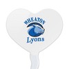 Wheaton College Primary Logo Heart Love Cupcake Picks Toppers Decoration Set of 6 - 2 of 4