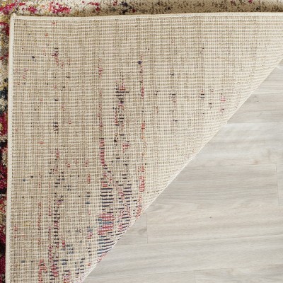 Chic Monaco Ivory/Pink Synthetic 4' x 5'7" Area Rug