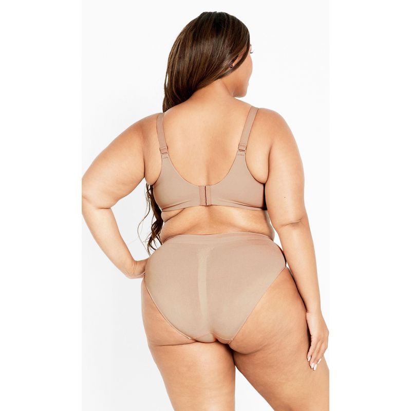 Women's Plus Size Wireless Smooth Back Bra - natural | AVENUE, 3 of 5