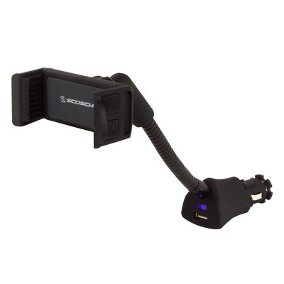 Scosche Universal Power Mount with flex neck with USB port H12VXFM