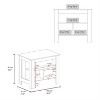 LunaLulinlk Kitchen Island in Melamine with Open Storage, Light Pine/white - 4 of 4