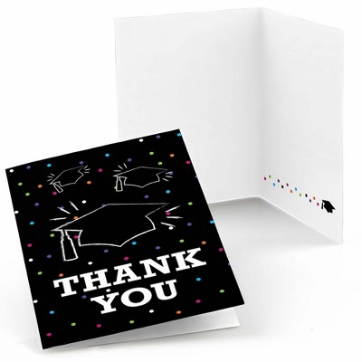 Big Dot of Happiness Hats Off Grad - Graduation Party Thank You Cards (8 count)