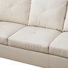 DOMETOUR Modern 3-Piece Living Room Sofa Set (Sofa+Left Side Chaise+Ottoman) - 4 of 4