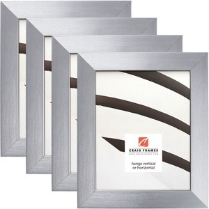 Modern Aesthetics 150 Brushed Silver Picture Frame, Set of 4 - 1 of 4