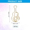 Unique Bargains Home Office Supplies Metal Guitar Shape Funny Cute Decorative Paper Clip 30 Pcs - 2 of 4