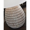 Signature Design by Ashley Darrich Metal Table Lamp, Distressed Beige & White, 15" Tall, Modified Drum Shade - 4 of 4