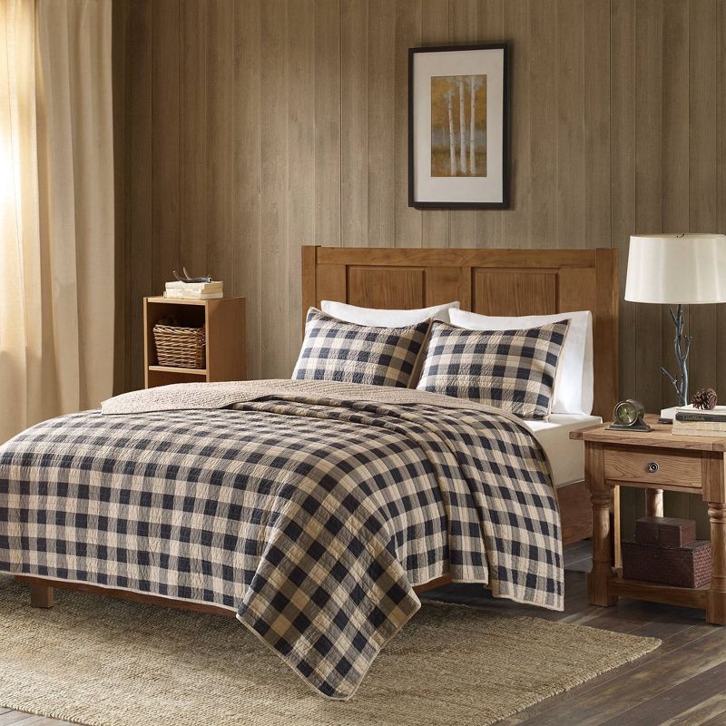 Woolrich 3pc Buffalo Check Oversized Quilt Mini Set, 1 of 8