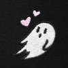 Dalix Heartly Ghost Embroidery Relaxed Hoodie Soft Fleece Sweatshirt Drawcord Fit Lounge Womens - 2 of 4