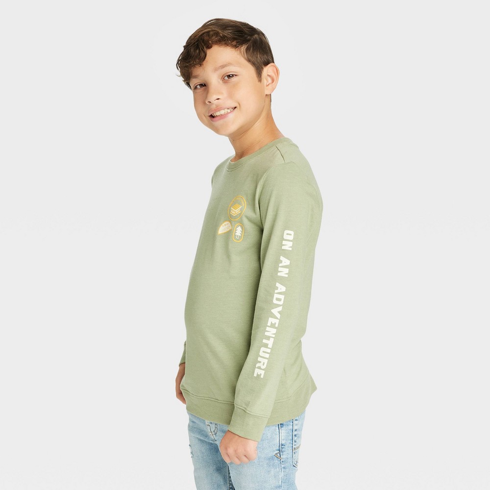 Boys' Interactive Long Sleeve Graphic T-Shirt - Cat & Jack Green L